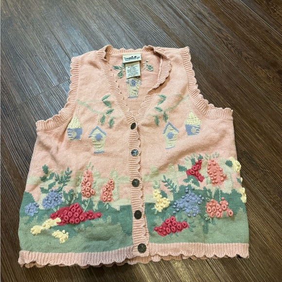 Northern Reflections Jackets & Blazers - Vintage Northern Reflections Pastel Knit Vest